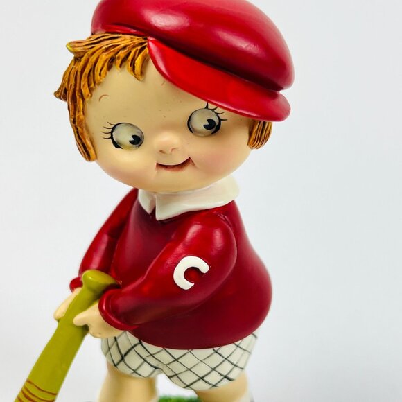 Vintage 1996 Danbury Mint Little Slugger Campbell Kids Figurine Baseball Decor - Picture 3 of 6